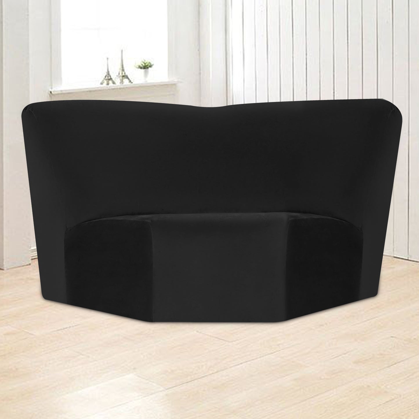 0 Black Velvet Cover for Standard and Reclining Sofas Couches Lounges Chairs