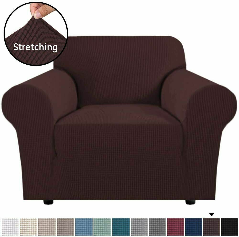 DarkBrown-Recliner Sofa Chair Slipcovers - Jacquard fabric