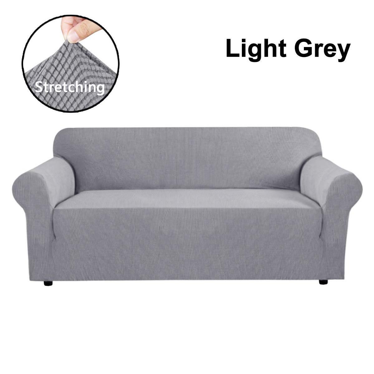 0 LightGrey-JacquardFabricCovers for Standard and Reclining Sofas Couches Lounges OfficeDining Chair