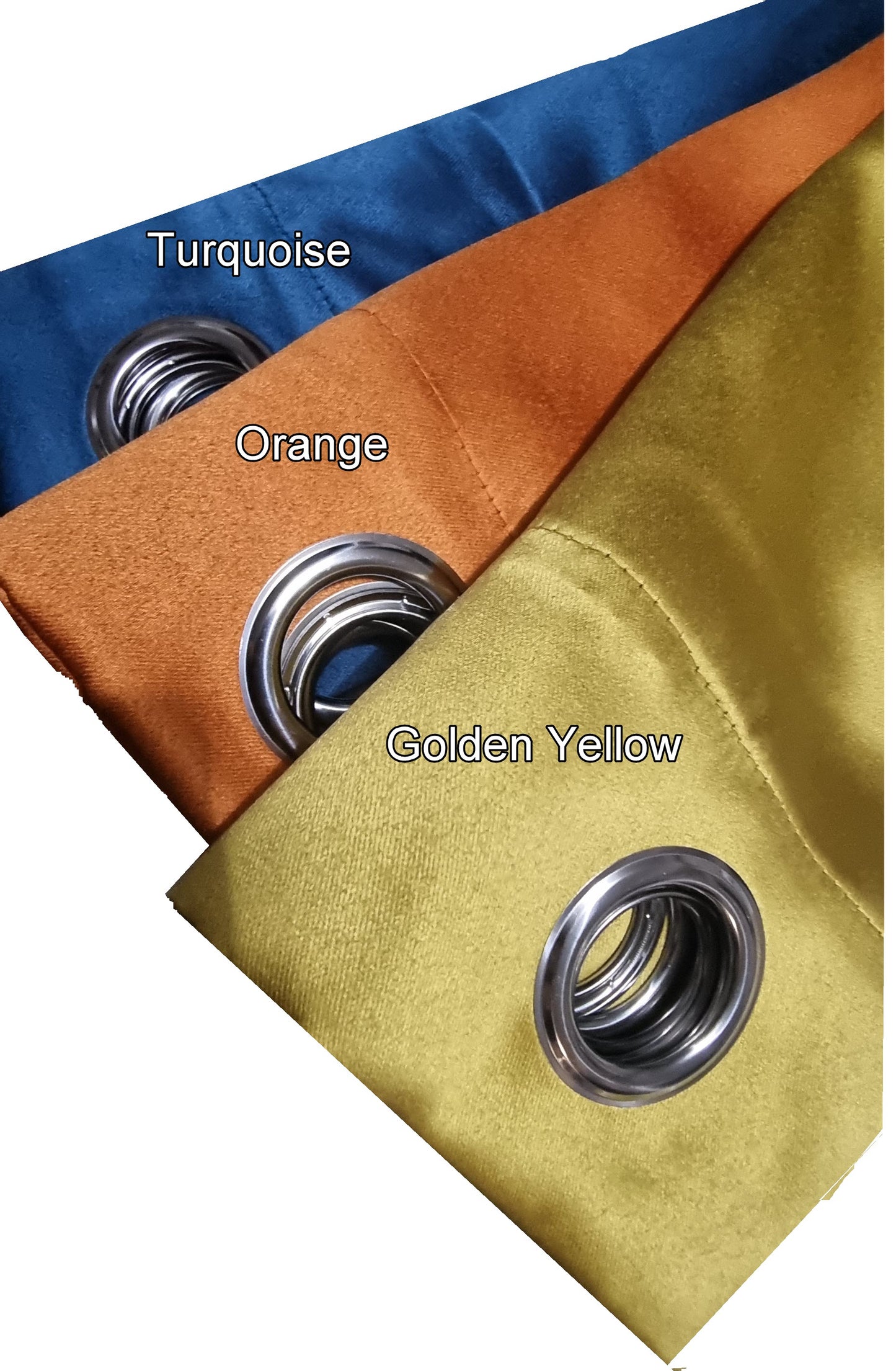 001- Golden Yellow 100% Sunblock Curtains- Thick Velvety Satin finish- Lined Fabric