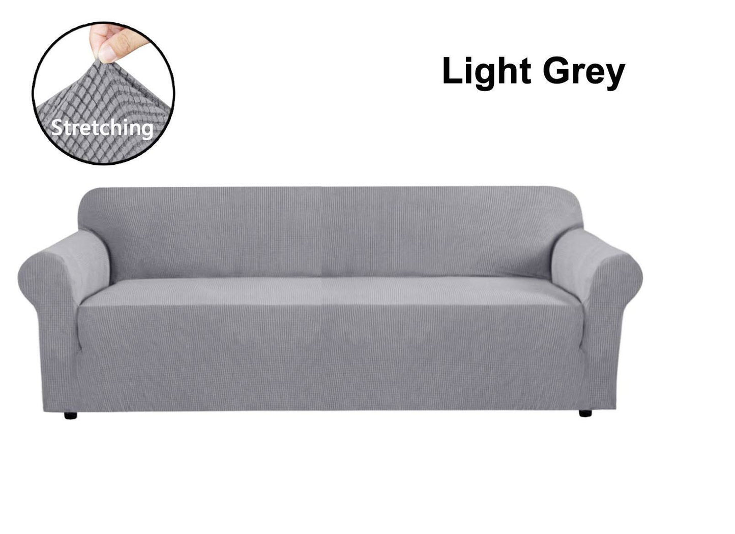 0 LightGrey-JacquardFabricCovers for Standard and Reclining Sofas Couches Lounges OfficeDining Chair