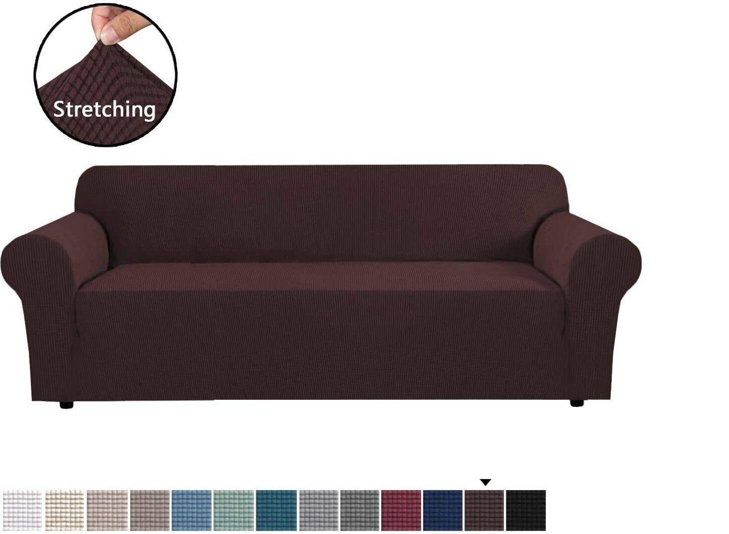 DarkBrown-Recliner Sofa Chair Slipcovers - Jacquard fabric