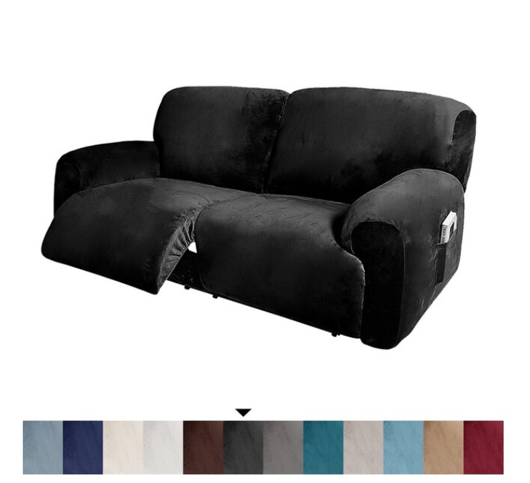 00000-Large-Wide2seat Recliner covers in thick Velvet Fabric suits 2.5seater big Recliner - Trendy Home Decors and Furnishings