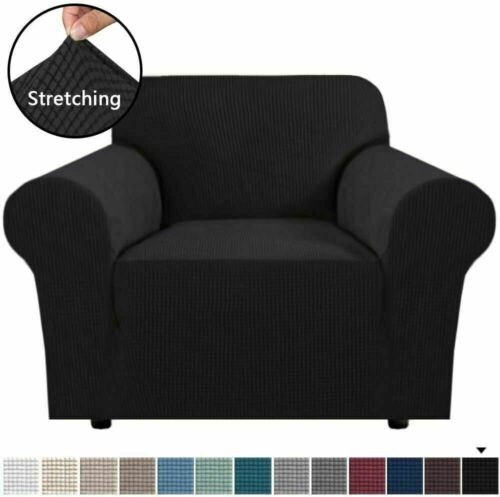 Black slip Covers in Jacquard fabric for Standard Reclining Sofas Couches Lounges Chairs