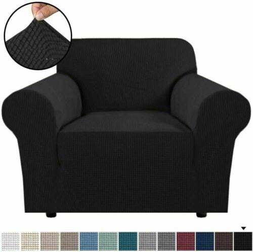 Black slip Covers in Jacquard fabric for Standard Reclining Sofas Couches Lounges Chairs