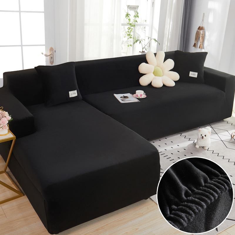 0 Black Velvet Cover for Standard and Reclining Sofas Couches Lounges Chairs