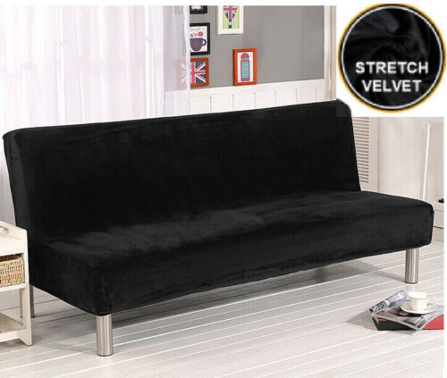 0 Black Velvet Cover for Standard and Reclining Sofas Couches Lounges Chairs - Trendy Home Decors and Furnishings