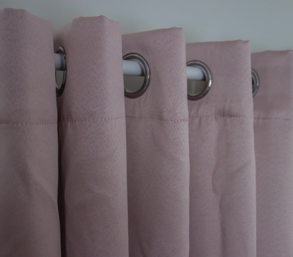 BlushPink 100% Sunblock Curtains- Thick Velvety Satin finish- Lined Fabric - Trendy Home Decors and Furnishings