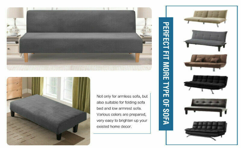 0 Black Velvet Cover for Standard and Reclining Sofas Couches Lounges Chairs - Trendy Home Decors and Furnishings