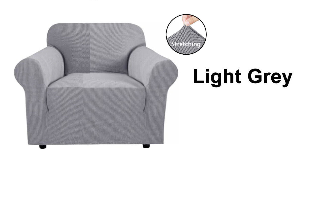 0 LightGrey-JacquardFabricCovers for Standard and Reclining Sofas Couches Lounges OfficeDining Chair