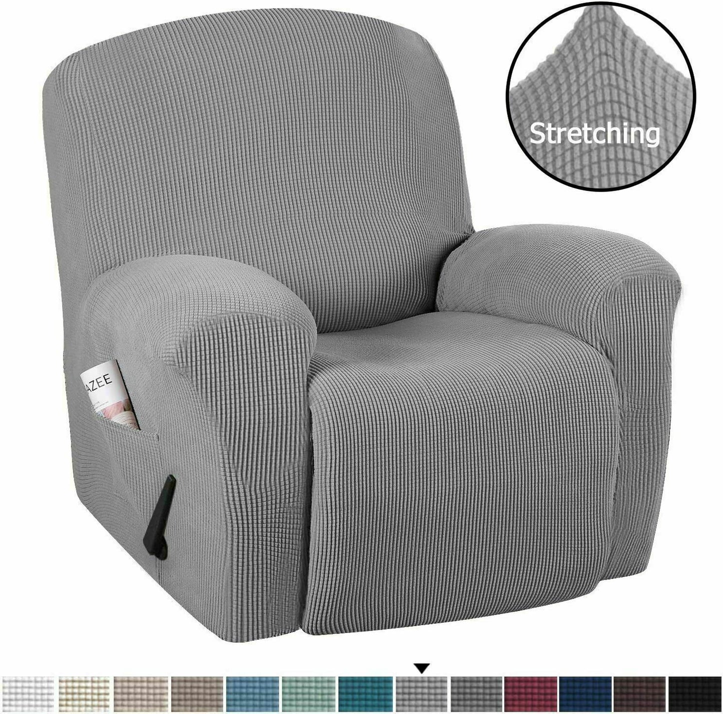 0 LightGrey-JacquardFabricCovers for Standard and Reclining Sofas Couches Lounges OfficeDining Chair