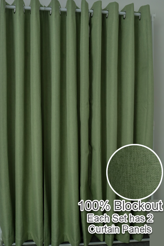 00 Linen Curtains Drapes 100% Blockout with Lined Fabric - Trendy Home Decors and Furnishings