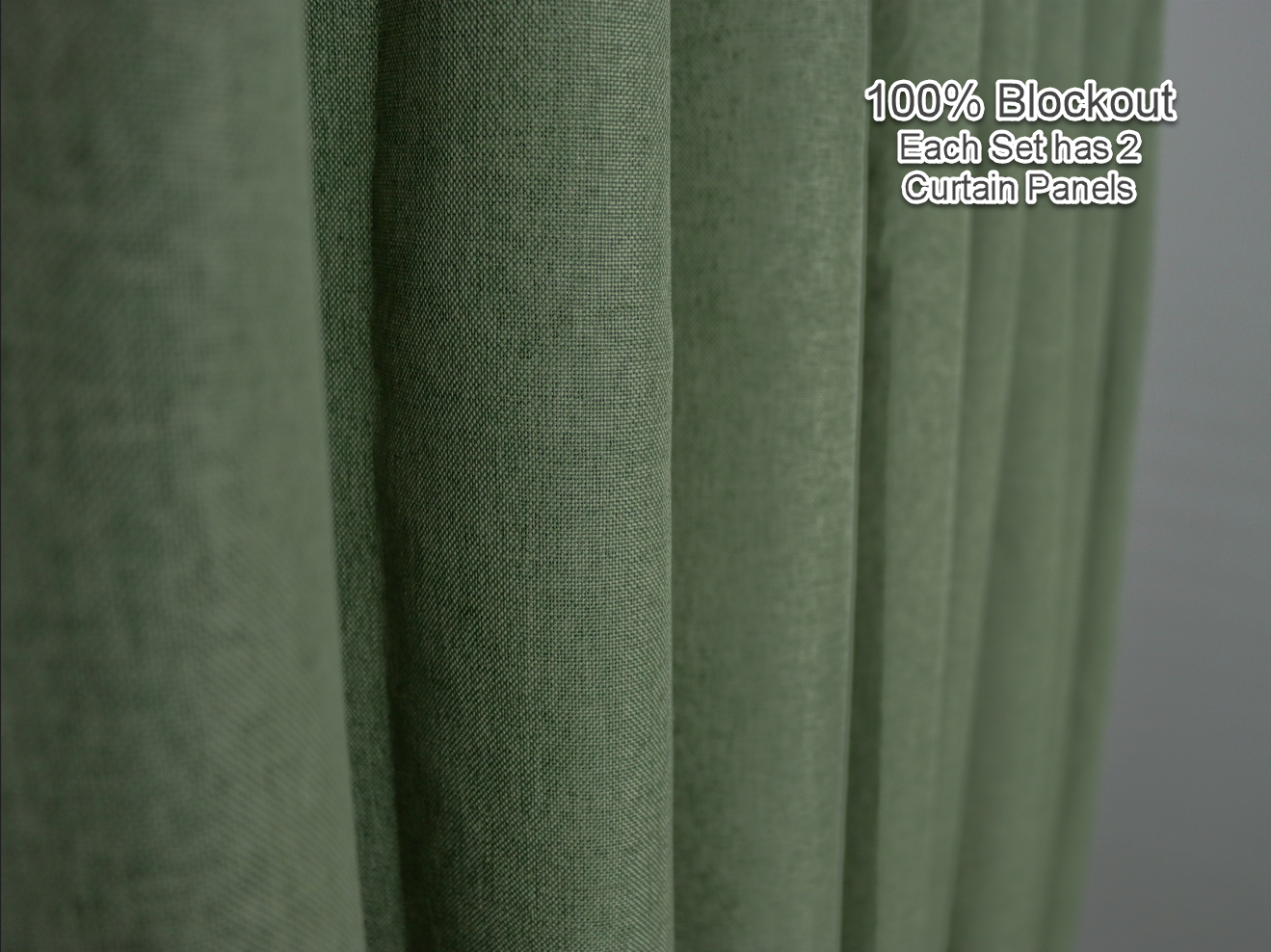 00 Linen Curtains Drapes 100% Blockout with Lined Fabric - Trendy Home Decors and Furnishings