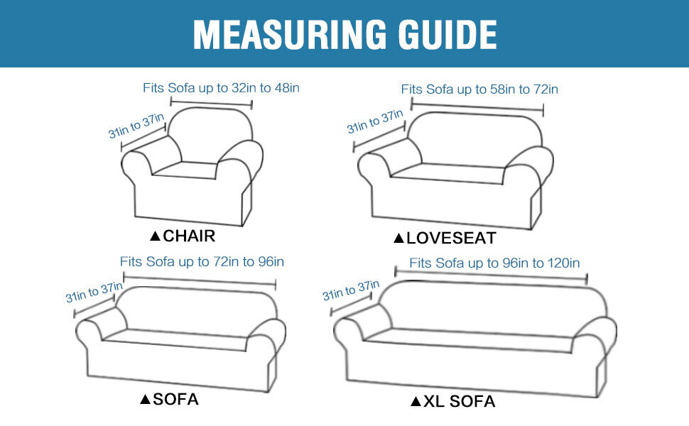 0 LightGrey-JacquardFabricCovers for Standard and Reclining Sofas Couches Lounges OfficeDining Chair