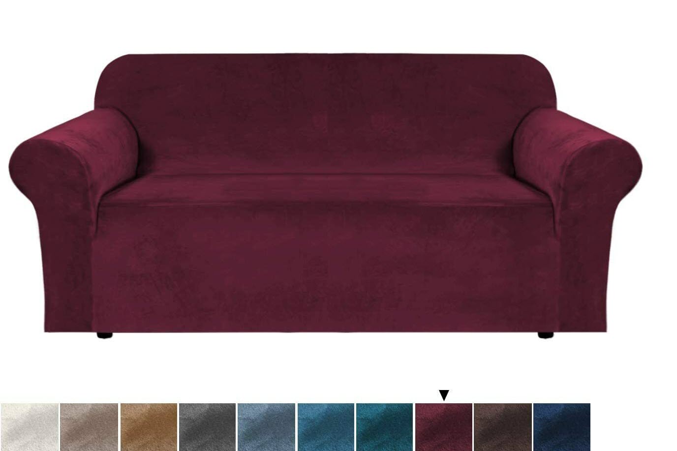 0 Burgundy Velvet Cover for Standard and Reclining Sofas Couches Lounges