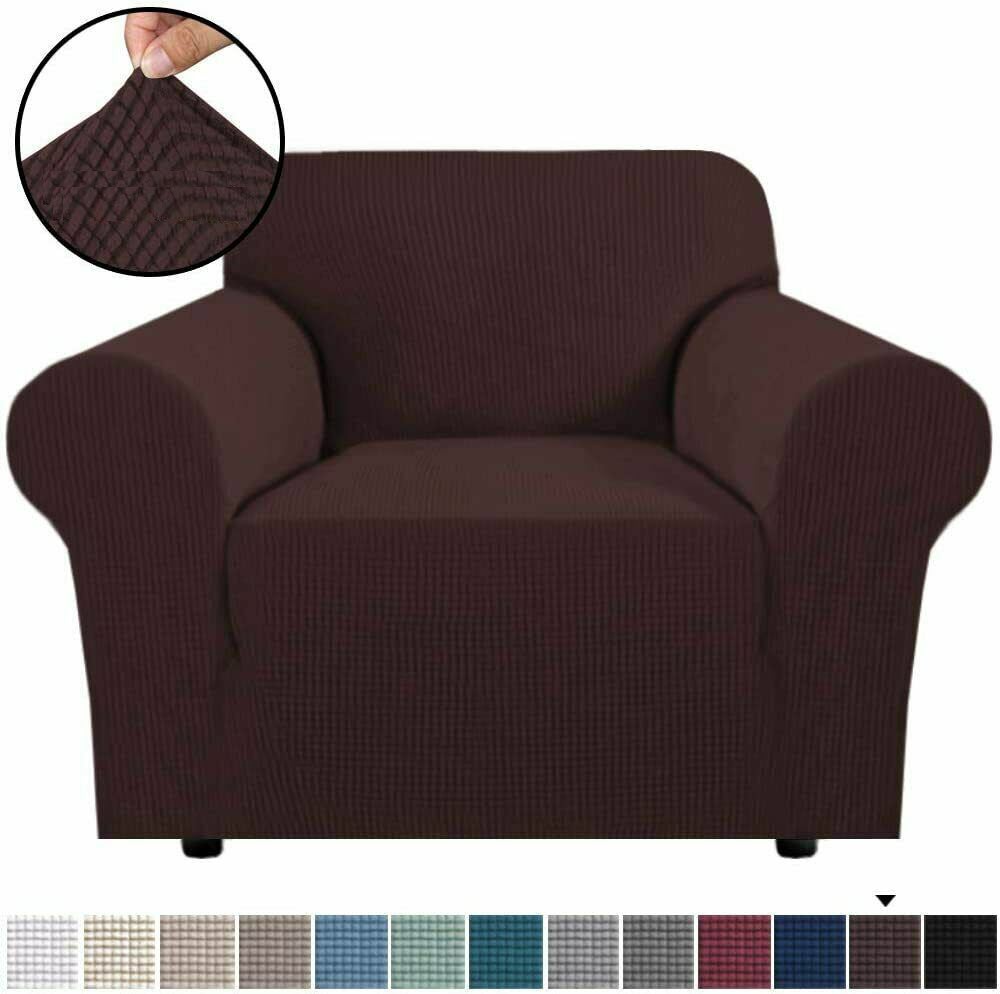 DarkBrown-Recliner Sofa Chair Slipcovers - Jacquard fabric