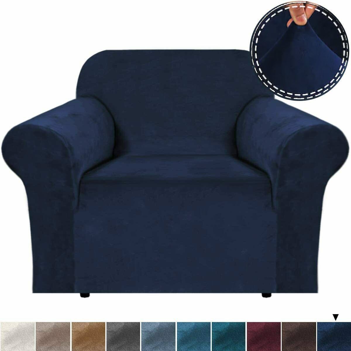 0 NavyDarkBlue Velvet Cover for Standard and Reclining Sofas Couches Lounges Chairs