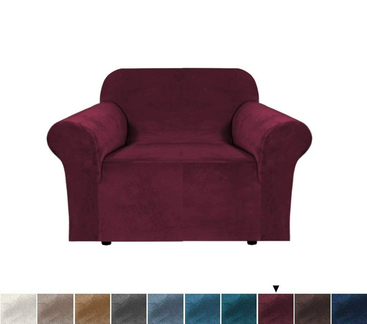 0 Burgundy Velvet Cover for Standard and Reclining Sofas Couches Lounges