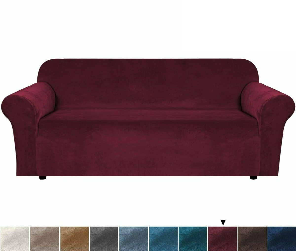 0 Burgundy Velvet Cover for Standard and Reclining Sofas Couches Lounges