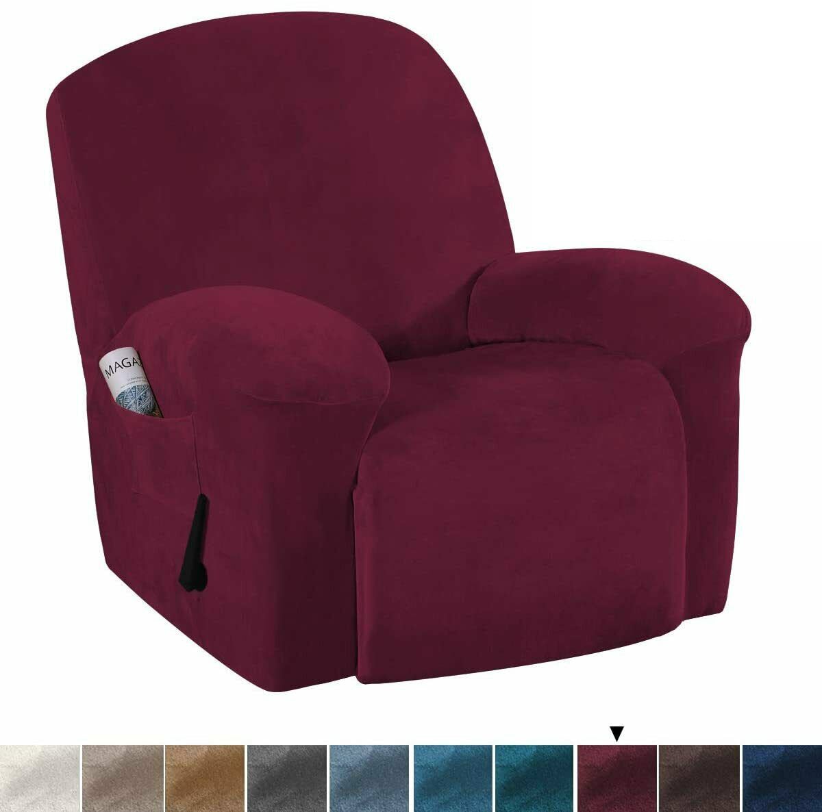 0 Burgundy Velvet Cover for Standard and Reclining Sofas Couches Lounges