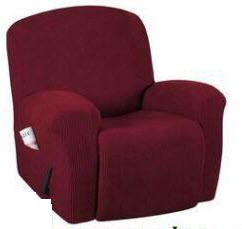 1seat Recliner Sofa Covers - Jacquard and Velvet Fabric - Furniture Protector Washable Slip Cover