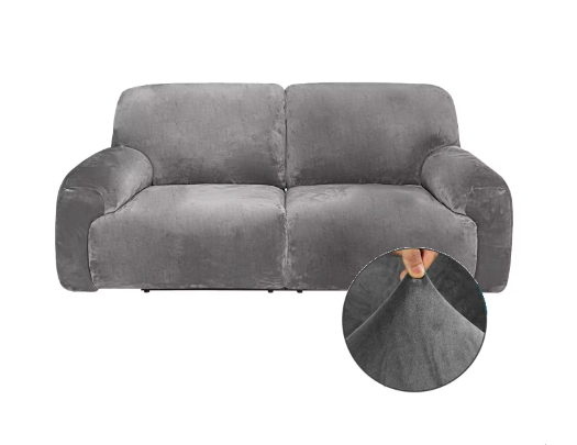 00 DarkGrey Velvet Cover for Standard and Reclining Sofas Couches Lounges Dining Chair