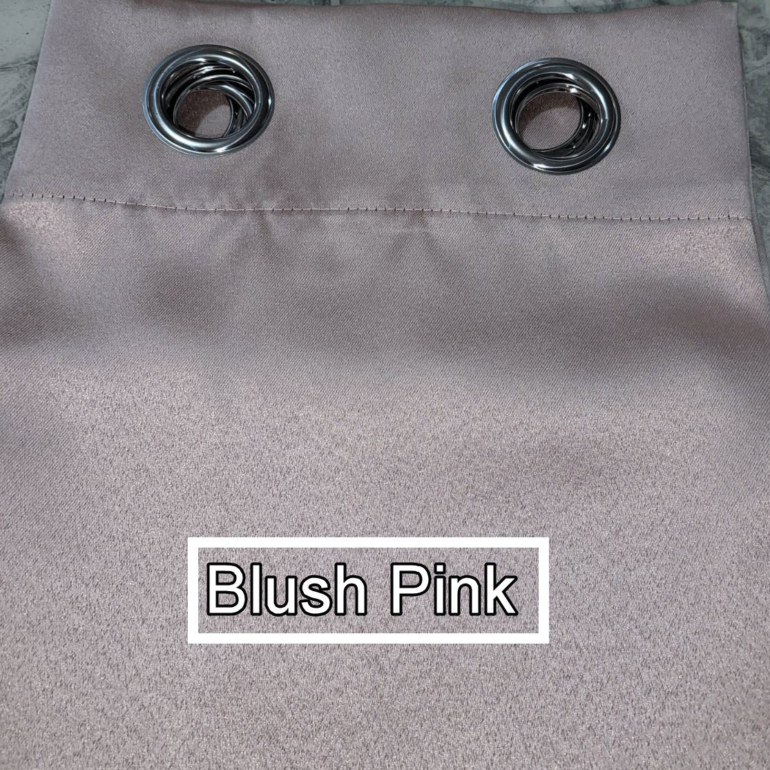 BlushPink 100% Sunblock Curtains- Thick Satin finish- Lined Fabric