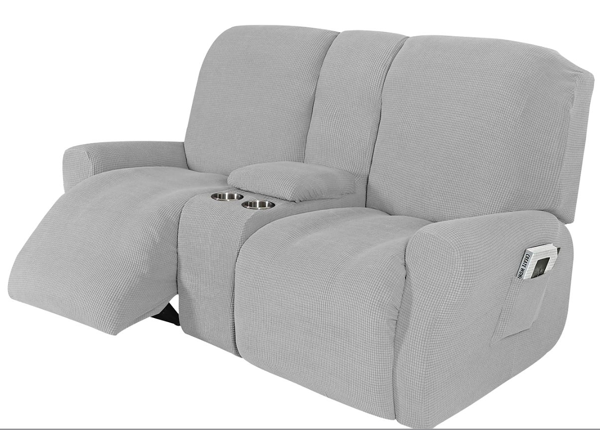 0 LightGrey-JacquardFabricCovers for Standard and Reclining Sofas Couches Lounges OfficeDining Chair