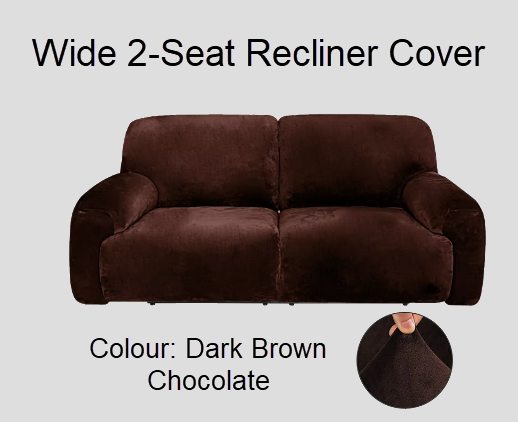 0000-Chocolate Brown Velvet Fabric Stretch Covers Trendy