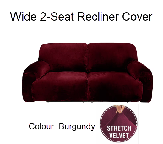 0 Burgundy Velvet Cover for Standard and Reclining Sofas Couches Lounges