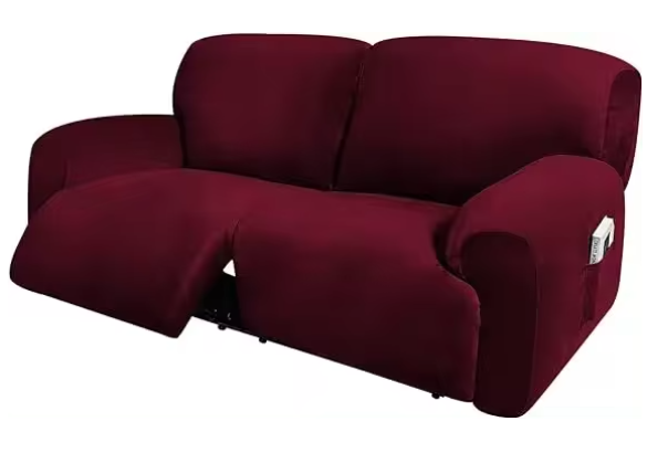 0 Burgundy Velvet Cover for Standard and Reclining Sofas Couches Lounges