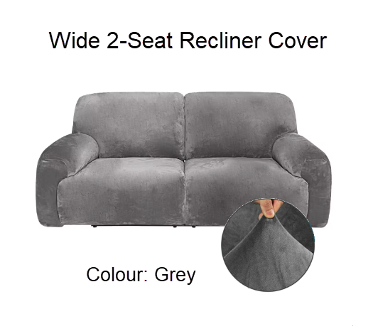 00 DarkGrey Velvet Cover for Standard and Reclining Sofas Couches Lounges Dining Chair