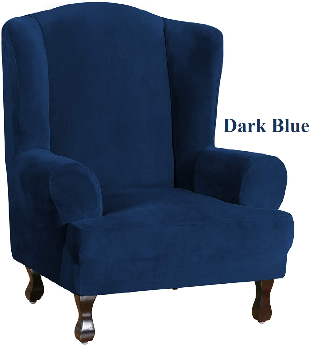 0 NavyDarkBlue Velvet Cover for Standard and Reclining Sofas Couches Lounges Chairs - Trendy Home Decors and Furnishings