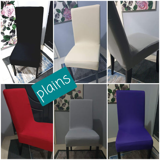 Lycra-Plain Dining Chair covers for standard chair sizes - Trendy Home Decors and Furnishings