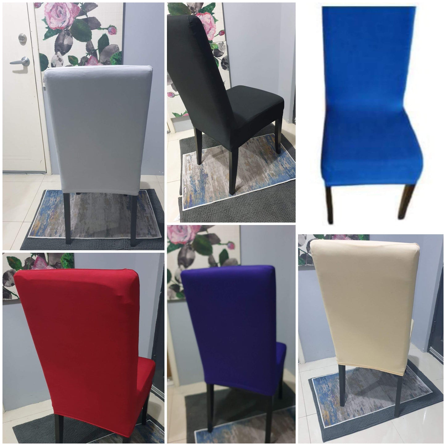 Lycra-Plain Dining Chair covers for standard chair sizes - Trendy Home Decors and Furnishings