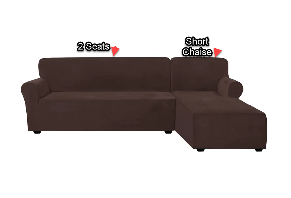 LShape Sofa Cover2-Pieces for Right Or Left Chaise with 2or3 Seat Sectional - Trendy Home Decors and Furnishings