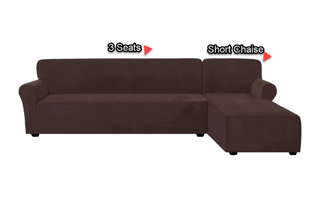 LShape Sofa Cover2-Pieces for Right Or Left Chaise with 2or3 Seat Sectional - Trendy Home Decors and Furnishings