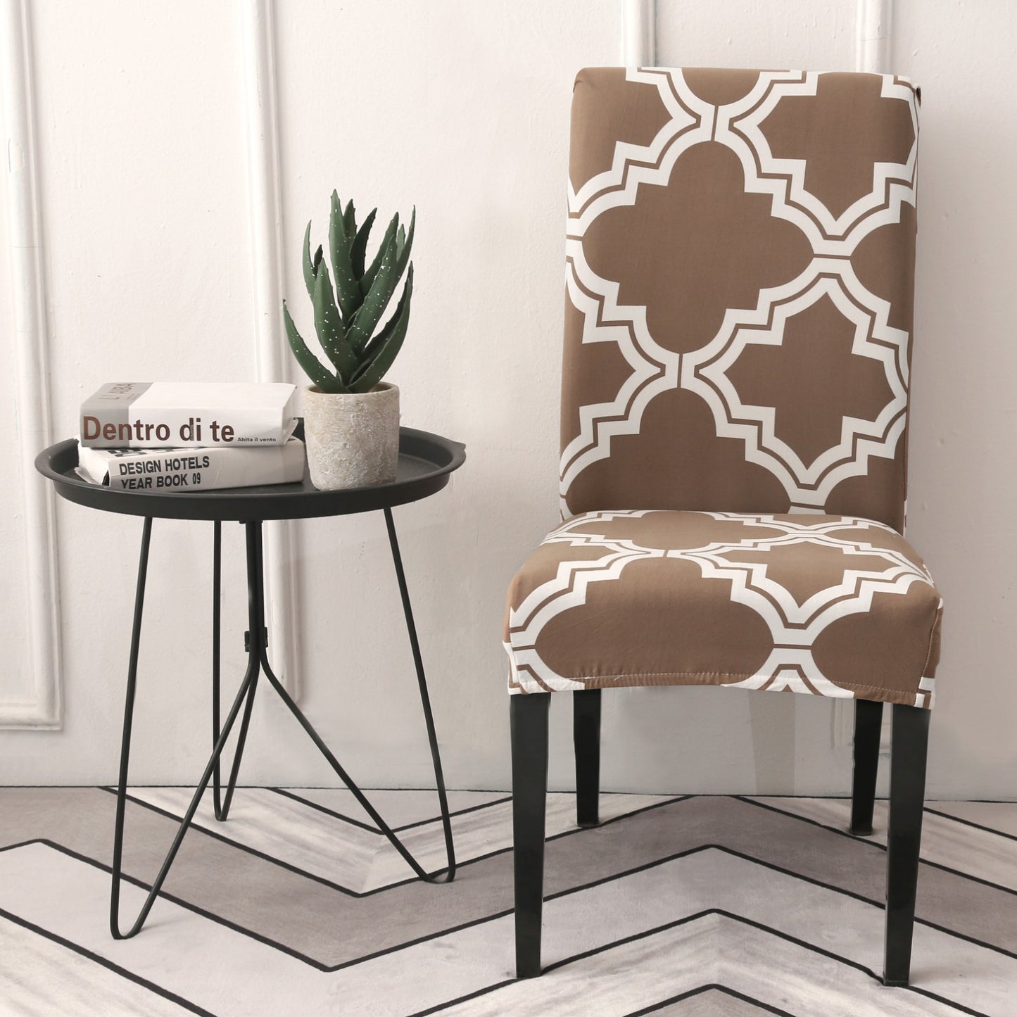 Unique Gwometric patterns Lycra- Dining Chair covers for standard chair sizes - Trendy Home Decors and Furnishings