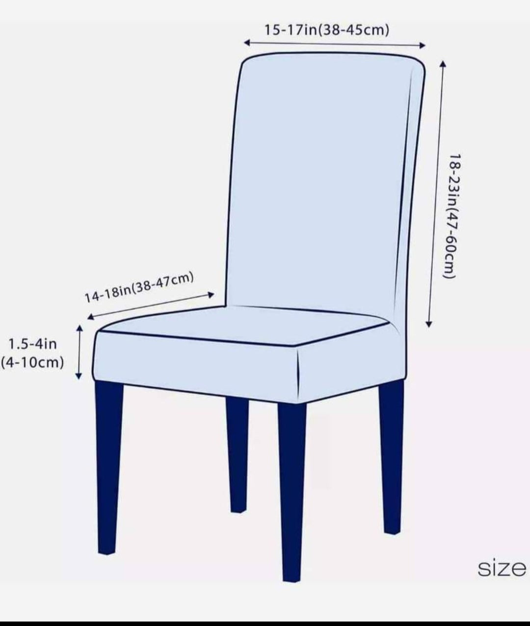 Lycra-Plain Dining Chair covers for standard chair sizes - Trendy Home Decors and Furnishings