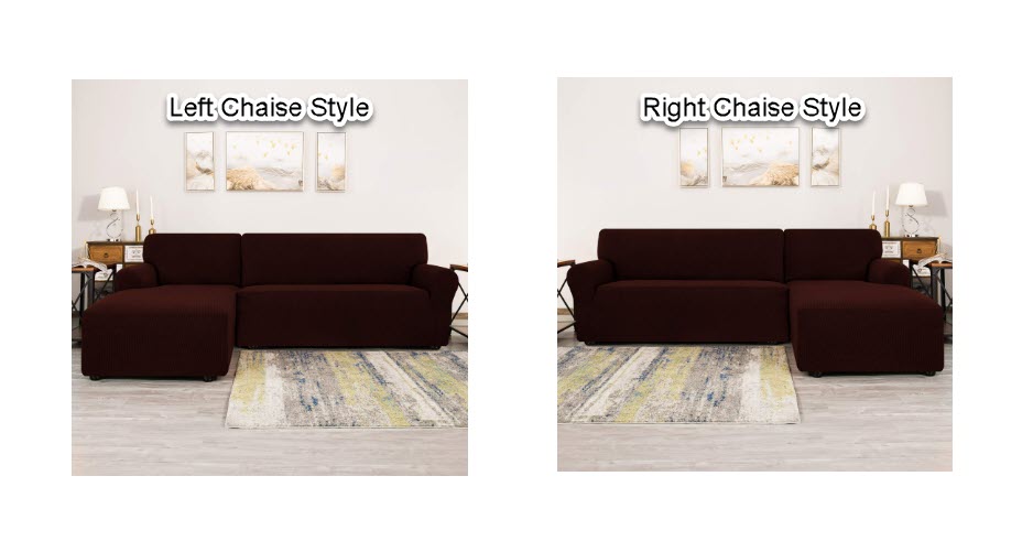 LShape Sofa Cover2-Pieces for Right Or Left Chaise with 2or3 Seat Sectional - Trendy Home Decors and Furnishings