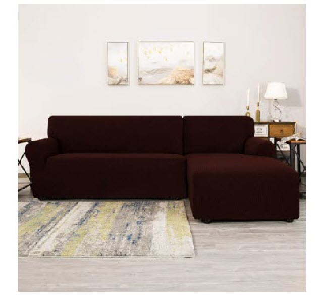 LShape Sofa Cover2-Pieces for Right Or Left Chaise with 2or3 Seat Sectional - Trendy Home Decors and Furnishings