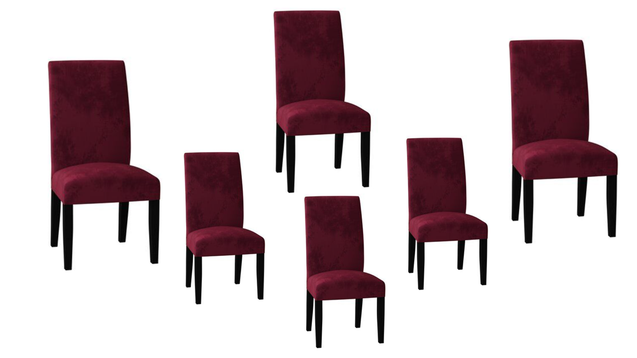 Velvet Fabric - Dining Chair Covers in Grey, Black, Taupe, TealGreen, NavyBlue, Burgundy - Trendy Home Decors and Furnishings