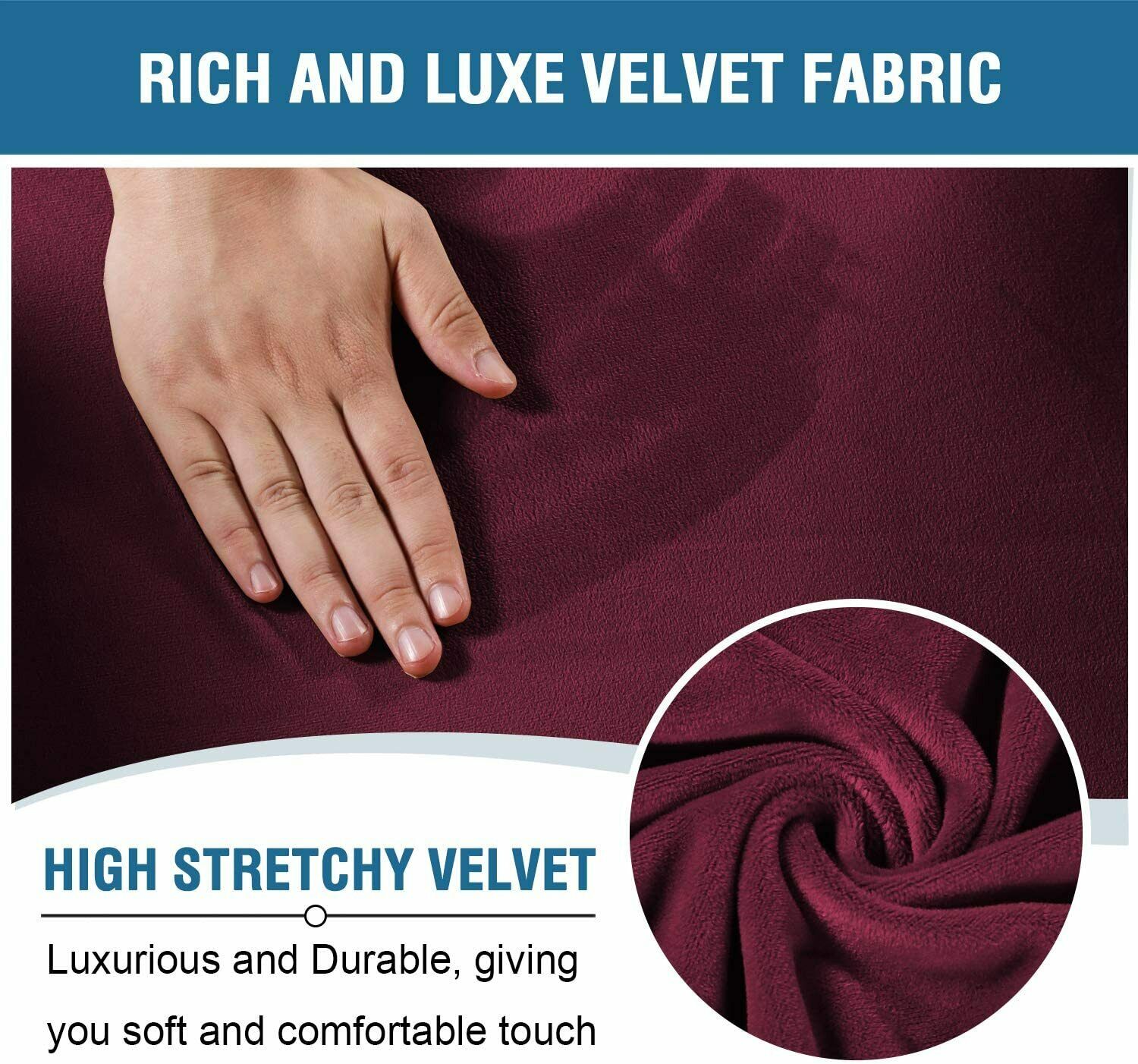 Velvet-Stretch Covers for Standard Sofas - Trendy Home Decors and Furnishings