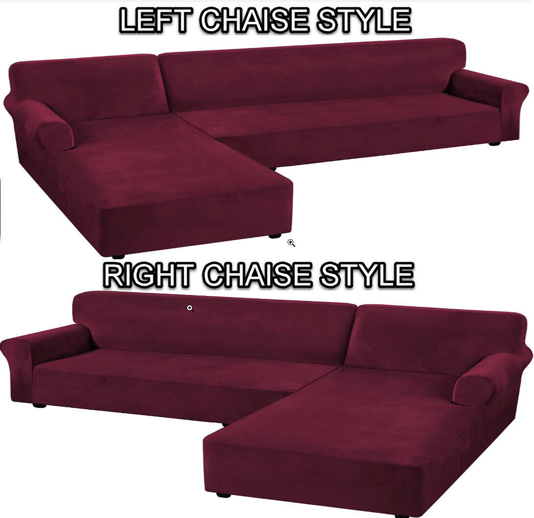 LShape Sofa Cover2-Pieces for Right Or Left Chaise with 2or3 Seat Sectional - Trendy Home Decors and Furnishings