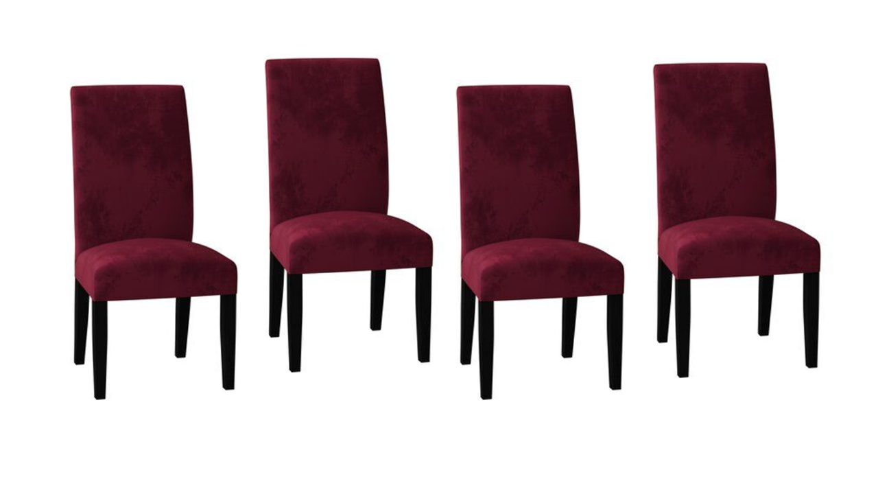 Velvet Fabric - Dining Chair Covers in Grey, Black, Taupe, TealGreen, NavyBlue, Burgundy - Trendy Home Decors and Furnishings