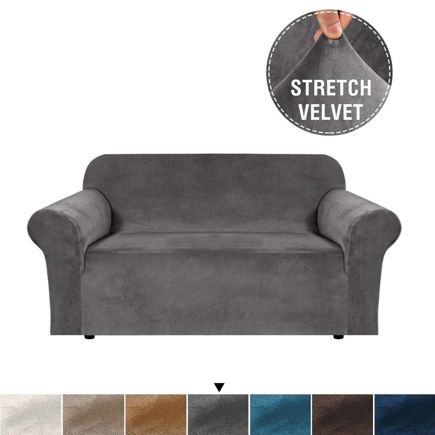 Velvet-Stretch Covers for Standard Sofas - Trendy Home Decors and Furnishings