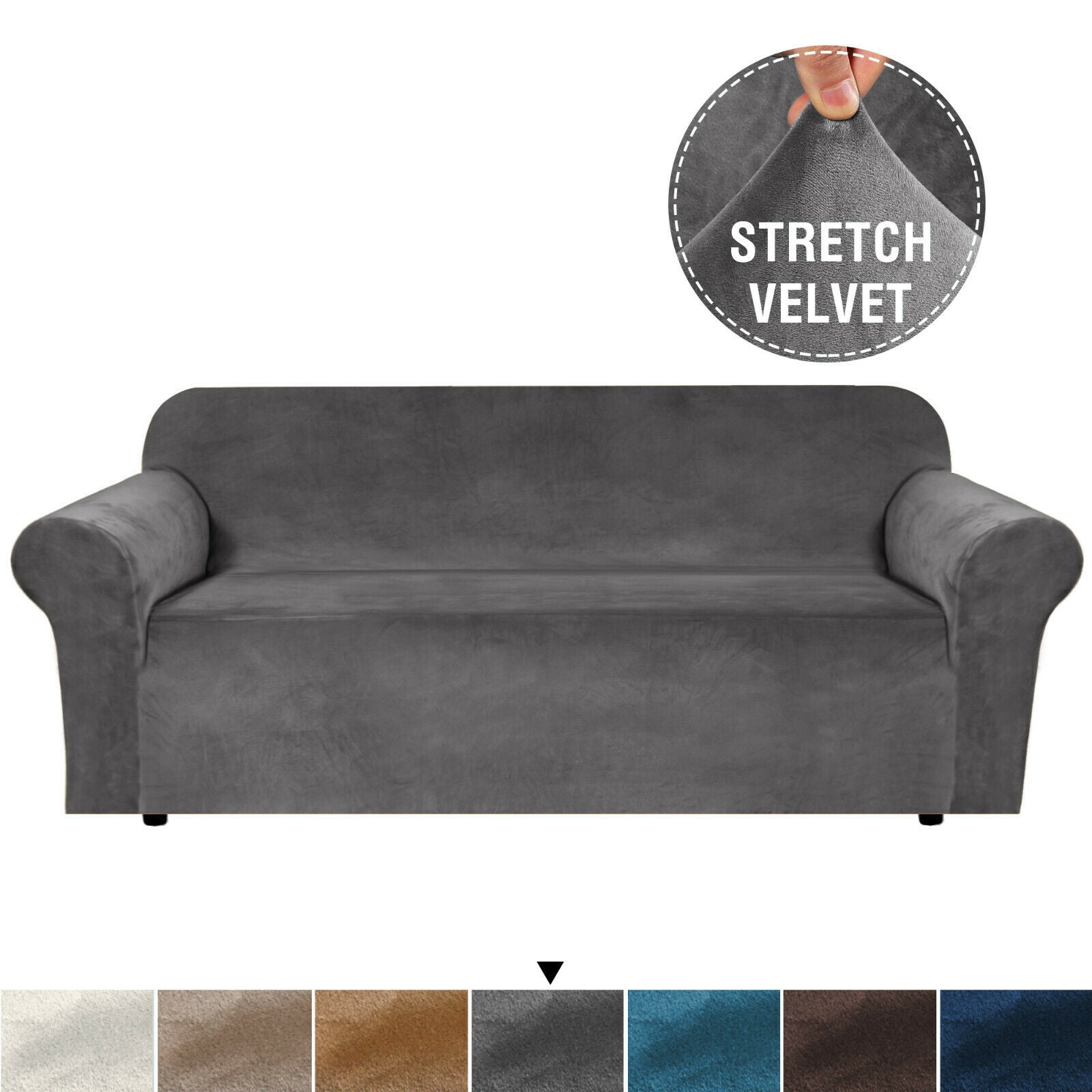 Velvet-Stretch Covers for Standard Sofas - Trendy Home Decors and Furnishings