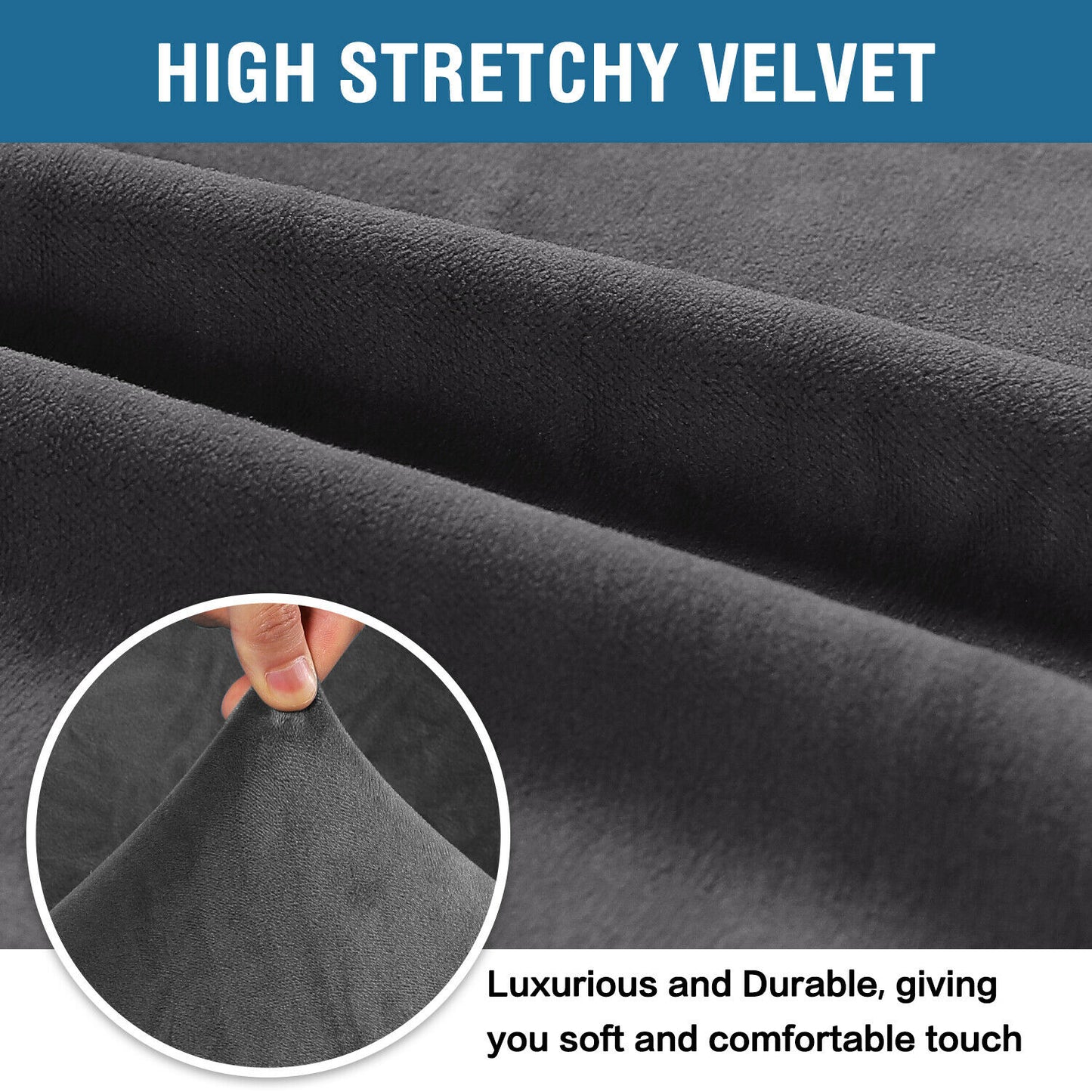 Velvet-Stretch Covers for Standard Sofas - Trendy Home Decors and Furnishings