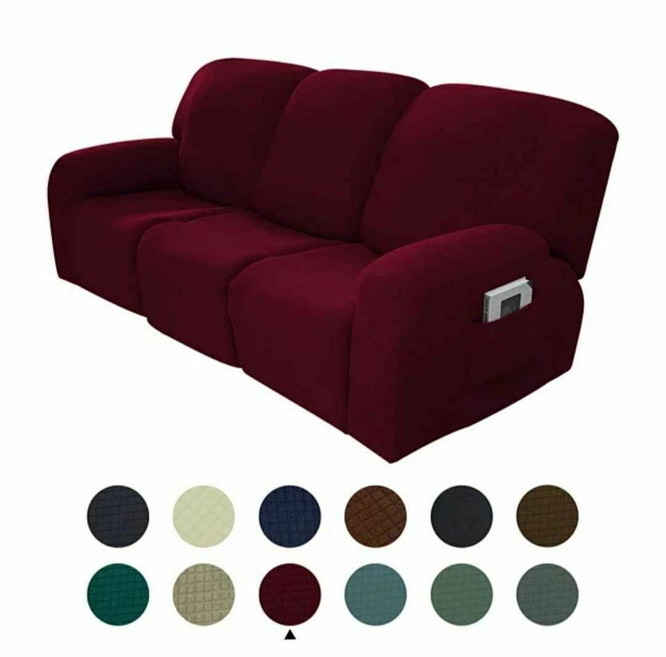 3 seat Recliner covers thick fabric jacquard couch lounge Renew Old ReclinersNew - Trendy Home Decors and Furnishings