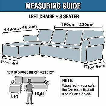 LShape Sofa Cover2-Pieces for Right Or Left Chaise with 2or3 Seat Sectional - Trendy Home Decors and Furnishings